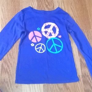 Purple long sleeve peace shirt